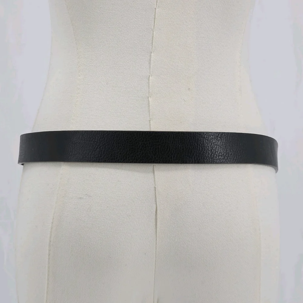 Minimalist ALDO Lilywynd Black Double Ring Belt Women’s Small 29-33in Gold...